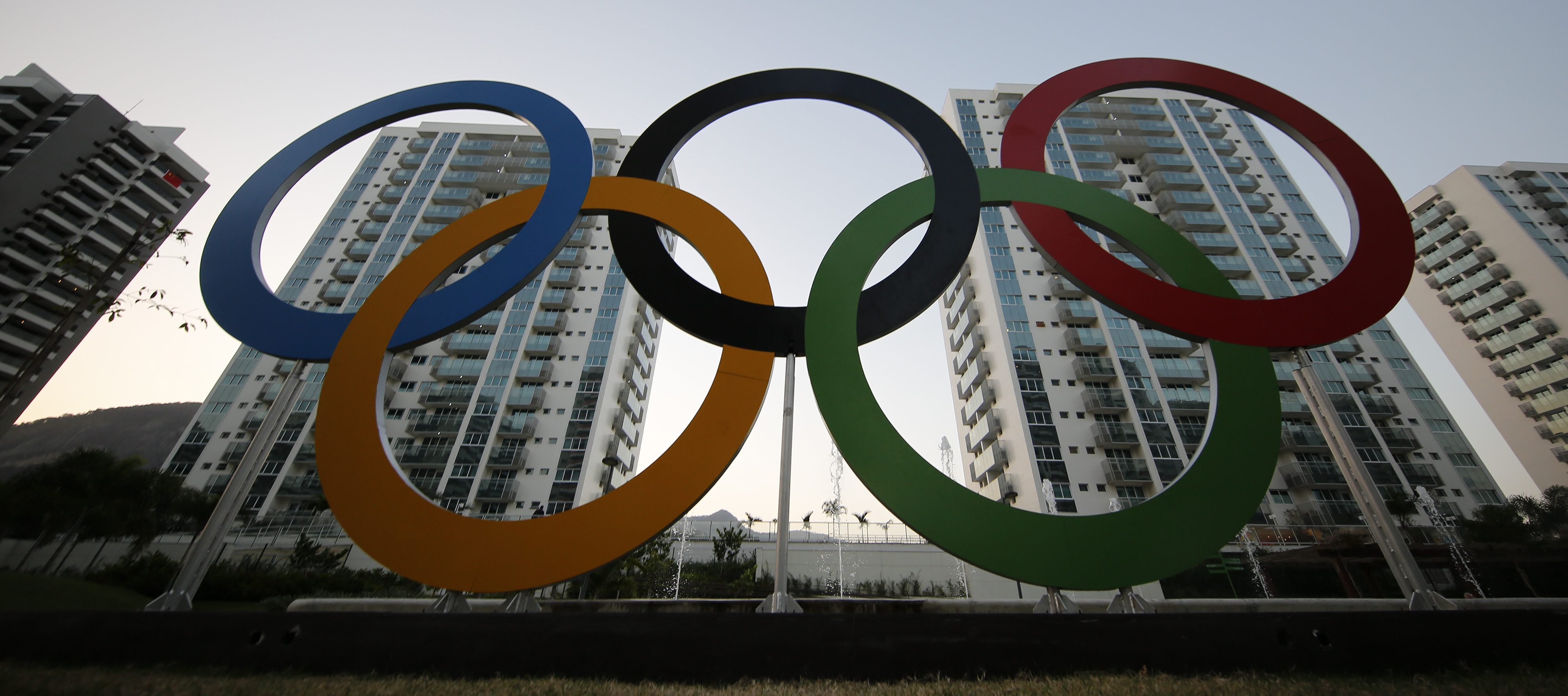 Olympic rings in Rio de Janeiro, Brazil