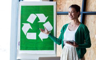 Some 59% of North American professionals say their offices have made environmentally friendly changes in the last 3 years.