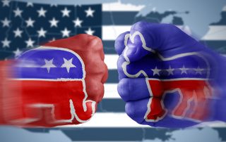 politics, co-workers fight, presidential election